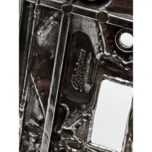 Brighton Set Of 2 Heart Wall Light Switch plate cover Silver Color Rare - Picture 6 of 8